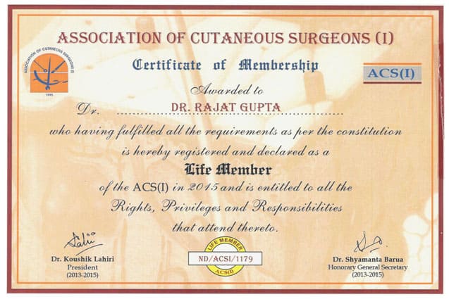 Dr. Swati Agarwal Certification