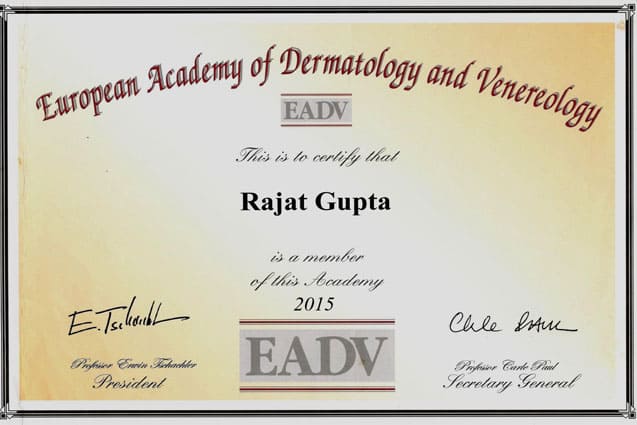 Dr. Rajat Gupta Certification