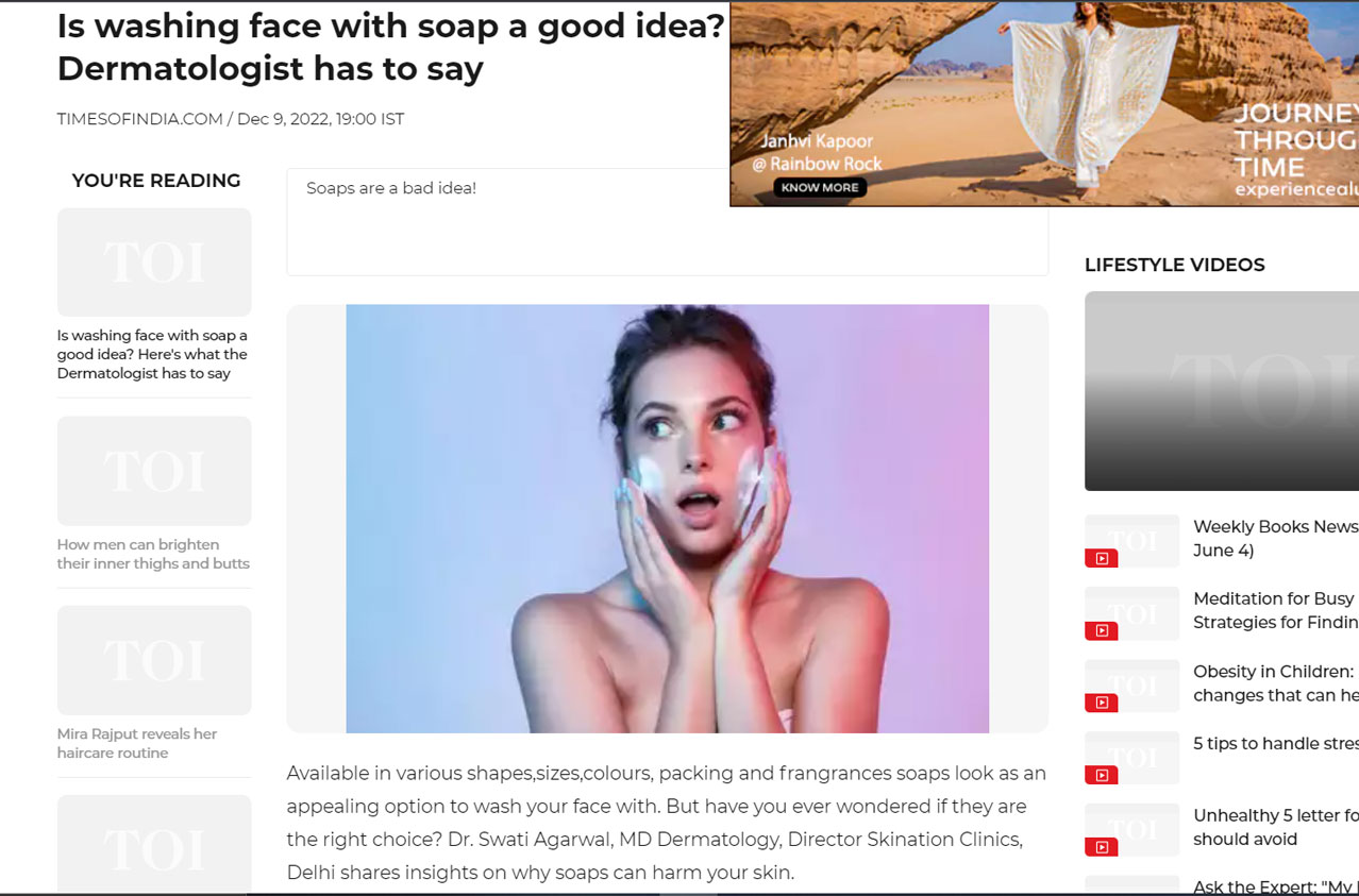Is washing face with soap a good idea? Here's what the Dermatologist has to say, indiatimes news